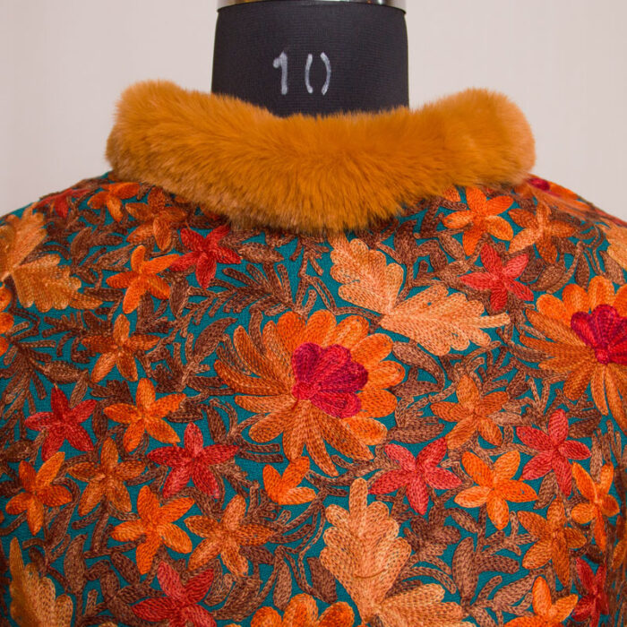 Bluish Aari Embroidery Poncho II - Image 2