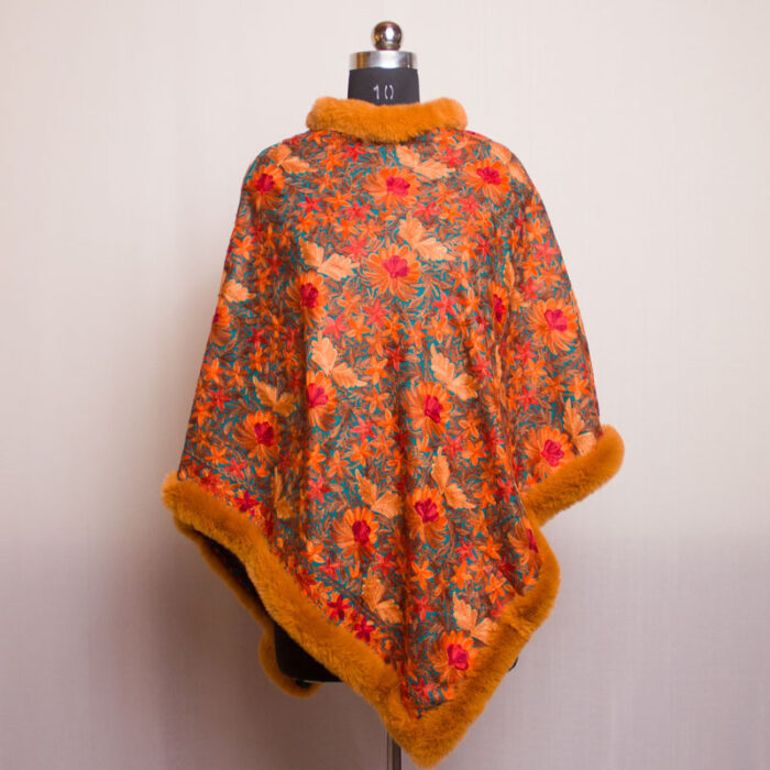 Bluish Aari Embroidery Poncho II