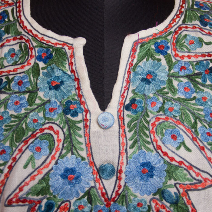 White Polywool Aari Pheran - Image 3