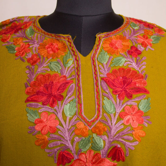 Pretty Raffal Pheran with Aari Work on Arms Aswell - Image 2