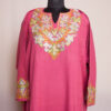 Pink Aari Zari Raffal Pheran