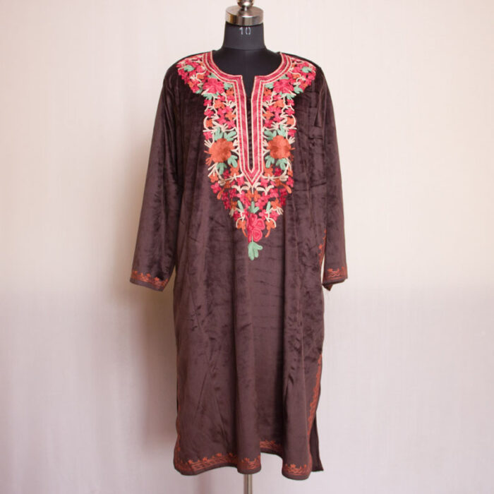 Brown Velvet Aari Pheran III - Image 2