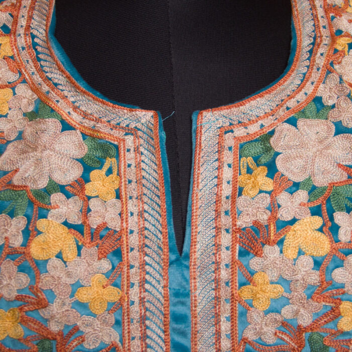Sky Blue Velvet Aari Pheran II - Image 3