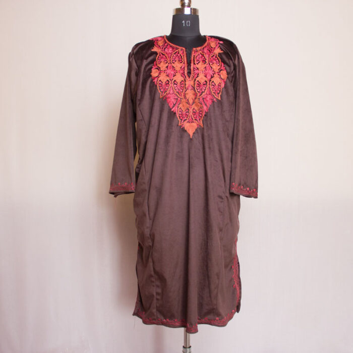 Brown Velvet Aari Pheran II - Image 2