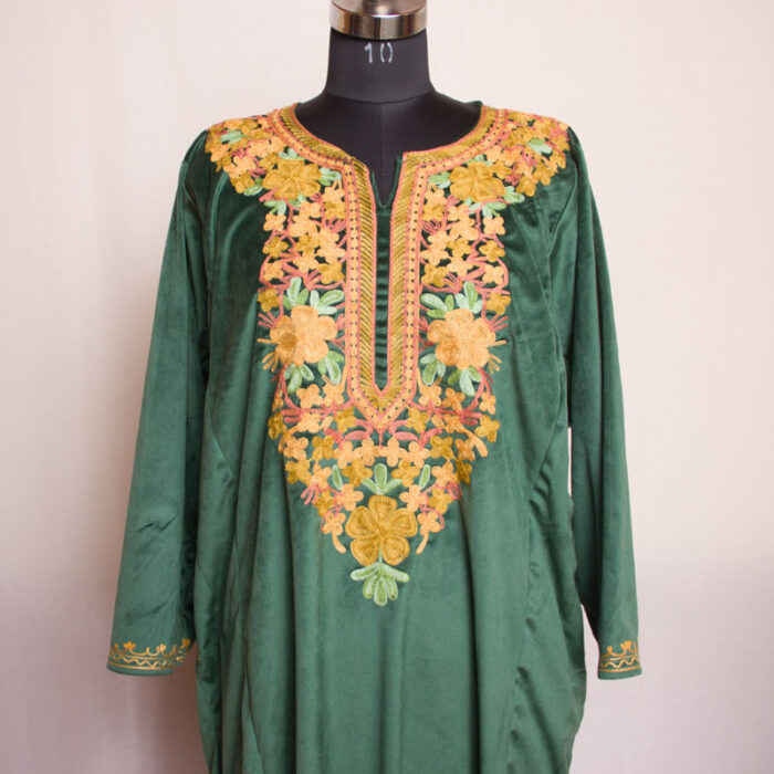 Green Velvet Aari Pheran II