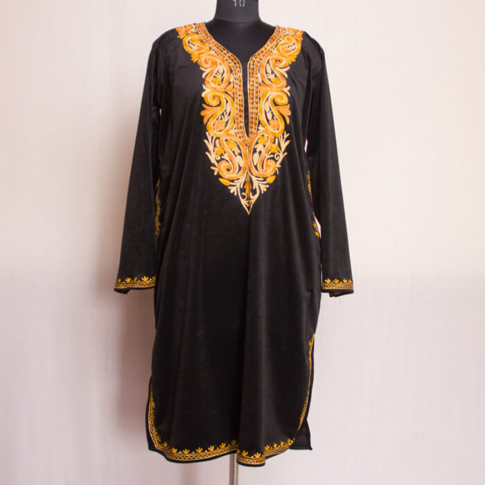Black Velvet Aari Pheran - Image 2
