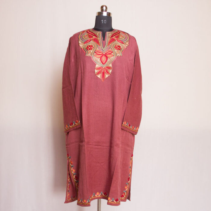 Beautiful Raffal Handwork Aari Pheran - Image 2