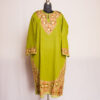 Light Green Raffal Handwork Aari Pheran