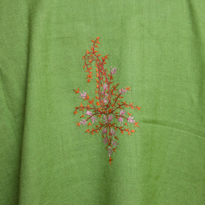 Light Green Hand Sozni Daman Work 56 Count Pheran - Image 5