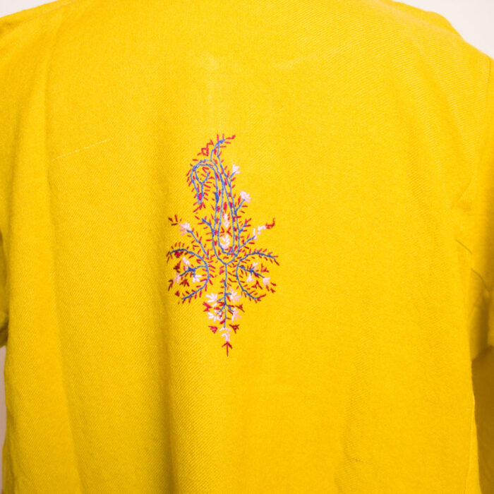 Yellow Hand Sozni 56 Count Pheran - Image 4