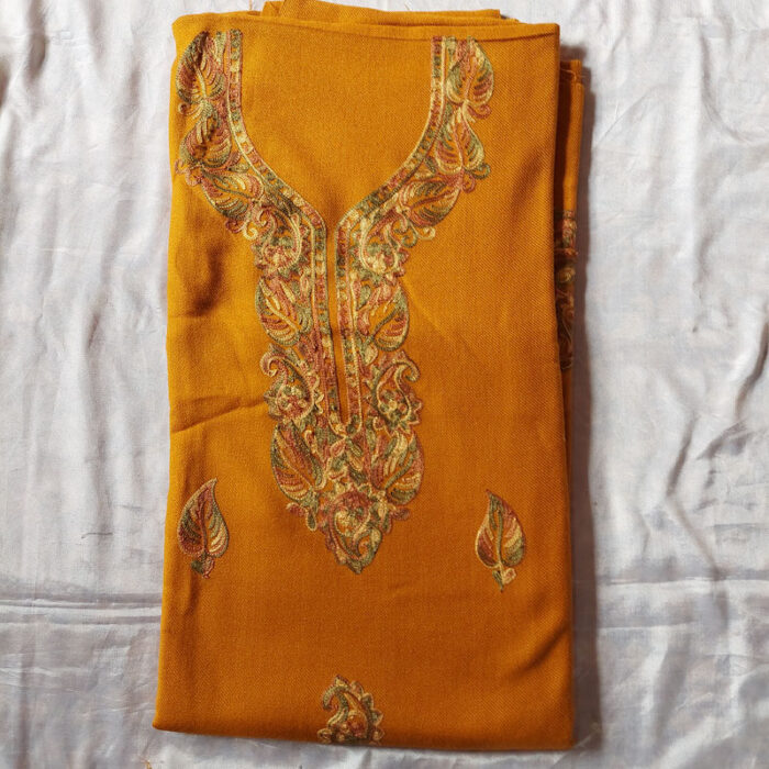 Mustard Cashmilon Aari 2Pc Suit