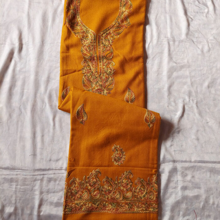 Mustard Cashmilon Aari 2Pc Suit - Image 2