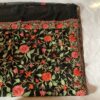 Black Georgette Aari Embroidered Saree With Floral Pattern