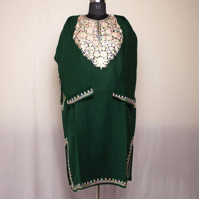 Dark Green Cheshma Aari Naal Pheran - Image 2