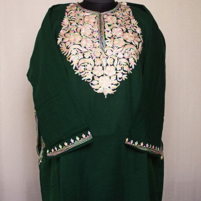 Dark Green Cheshma Aari Naal Pheran