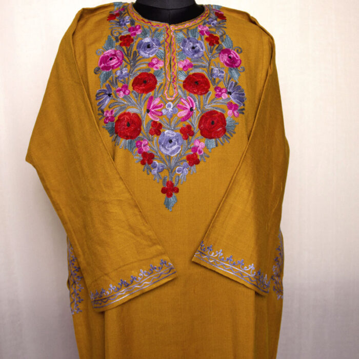 Mustard Gulabi Aari Pheran