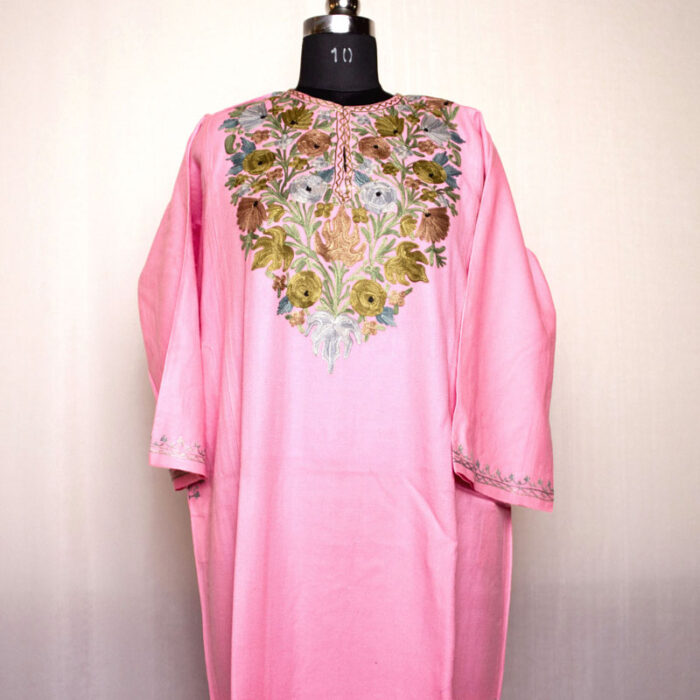 Pink Chinari Aari Pheran
