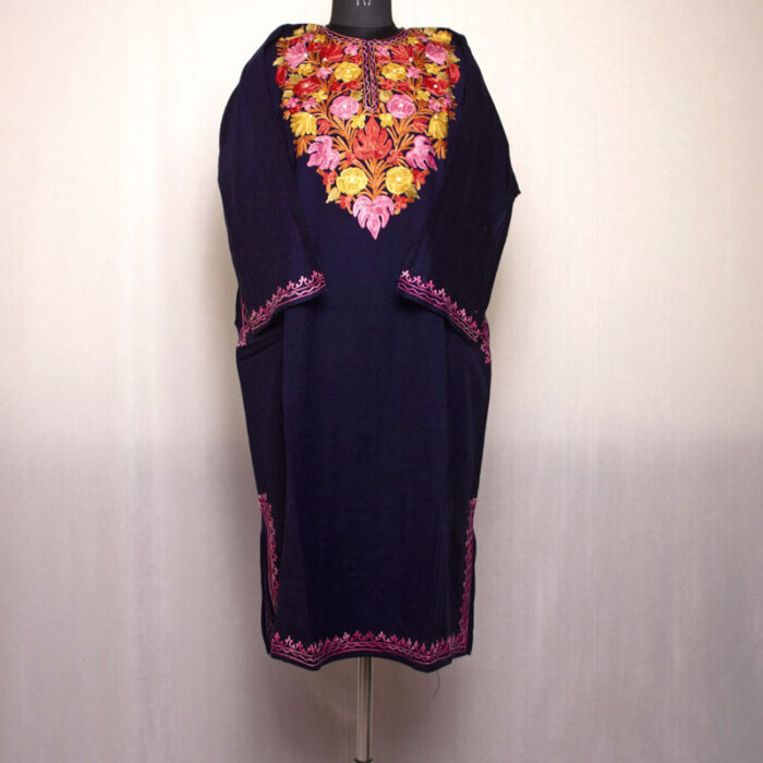 Dark Blue Chinari Aari Pheran - Image 2