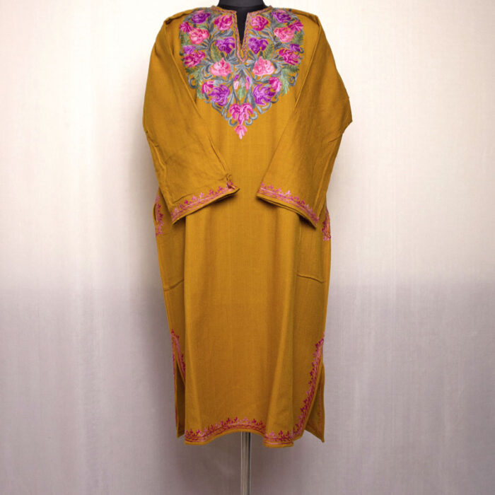 Mustard Rangi Chinari Aari Pheran - Image 2