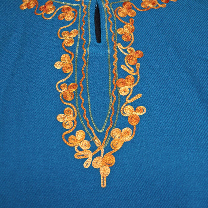 Blue Floral Aari Cashmilon Pheran - Image 3