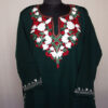 Dark Green Floral Fine Aari Cashmilon Pheran