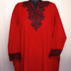 Red Black With Border Aari Cashmilon Pheran