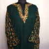 Bottle Green Fine Cashmilon Sidepanel Aari Pheran