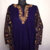 Purple Fine Cashmilon Side Panel Aari Pheran