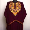 Maroon Wine Fine Cashmilon Aari Pheran