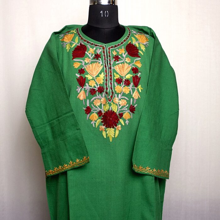 Green Polywool Aari Pheran