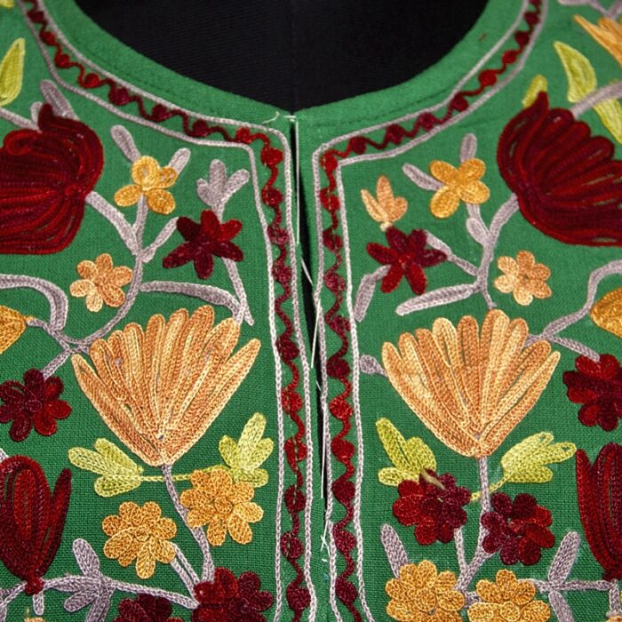 Green Polywool Aari Pheran - Image 3