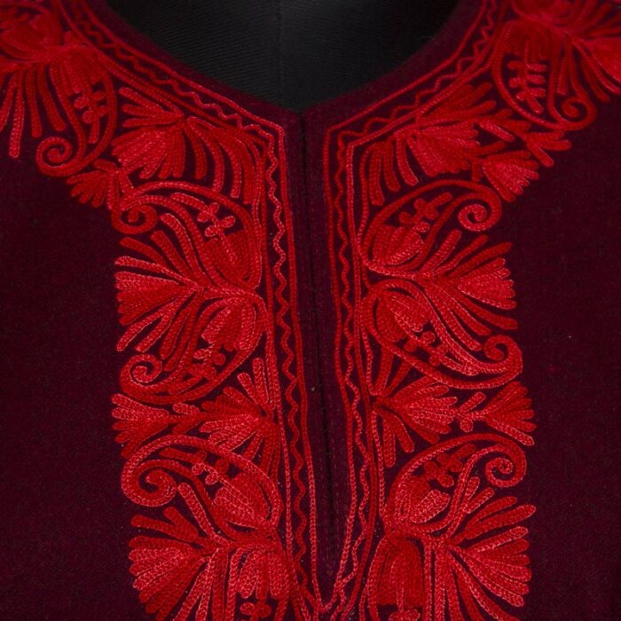 Maroon Aari Pattu Pheran - Image 3