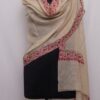 Beige Pashmina Intricate Sozni Work Stole
