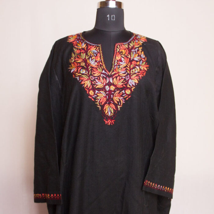 Black Raffal Handwork Sozni Pheran - Image 2