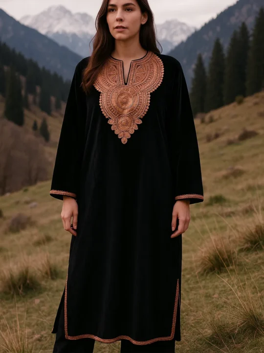 Black Velvet Tilla Pheran