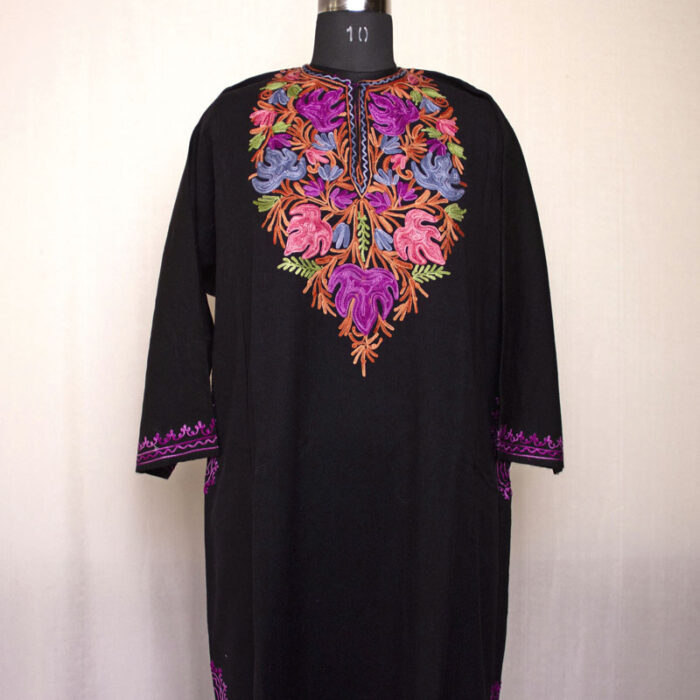 Black Shahi Chinari Aari Pheran