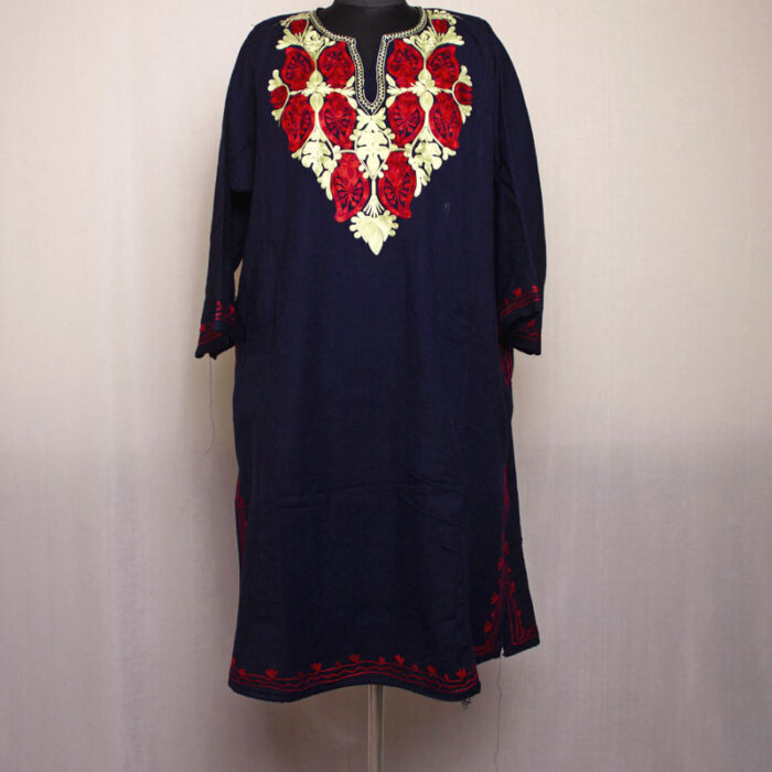 Dark Blue Badami Aari Pheran - Image 2
