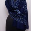 Dark Blue Pashmina Intricate Sozni Work Stole