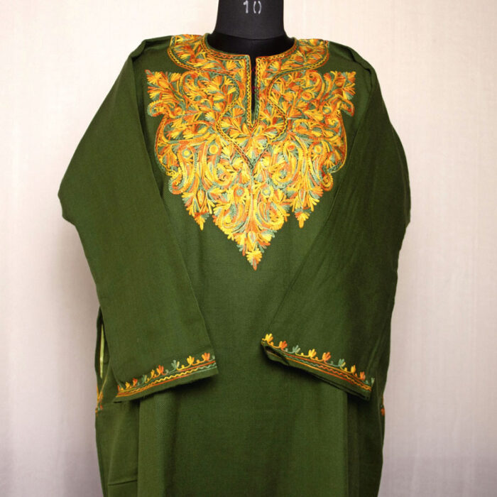 Mehndi Green Aari Naal Pheran