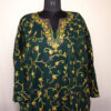 Dark Green Latest Aari Jali Cashmilon Pheran