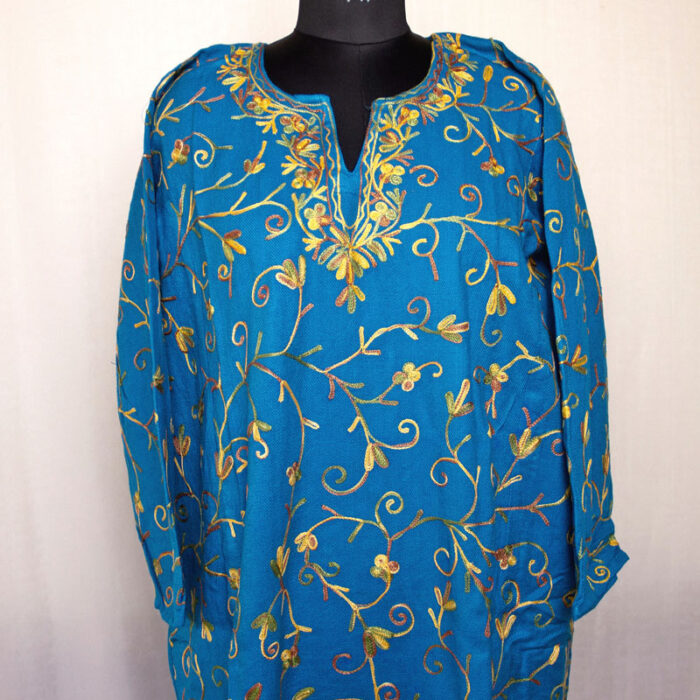 Blue II Aari Jali Cashmilon Pheran