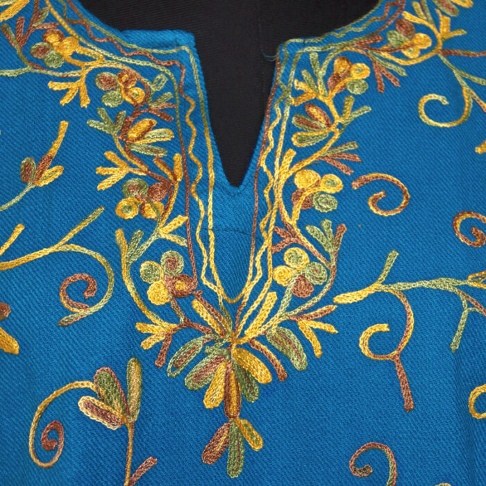 Blue II Aari Jali Cashmilon Pheran - Image 2