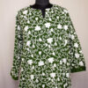 Green and White Aari Jali Cashmilon Pheran
