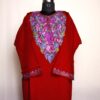 Rust Orange Cashmilon Pheran with Aari Work