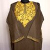 Brown Cashmilon Pheran with Aari Work