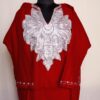 Red Bobnal Zari Cashmilon Pheran