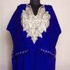 Dark Blue Bobnal Zari Cashmilon Pheran
