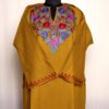 Mustard Cashmilon Pheran with Aari Work