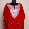 Red Raffal Tilla Pheran with Tilla work