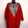 Maroon New Cashmilon Pheran with Aari Work
